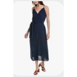 Velvet by Graham & Spencer womens‎ Carrill Maxi Dress 100 Cotton Gauze Navy Blue